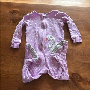 🩷 6 for $20 🩷 Purple Polka Dot Baby Onesie with Swan Design